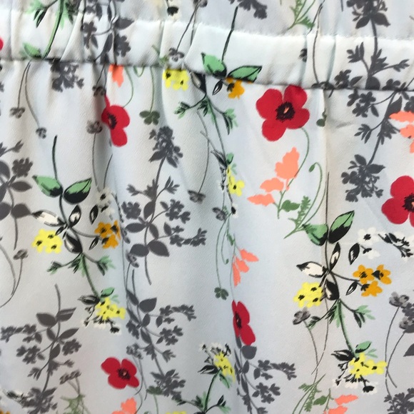 Joe Fresh Green & Red Bright Floral Dress with Roll-Up Sleeves for Spring, SZ L - Picture 13 of 16
